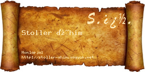 Stoller Áhim névjegykártya